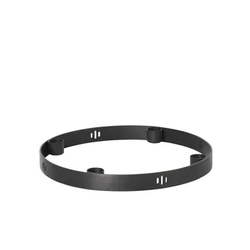 Pyöreä kynttiläteline, musta messinki - pieni - Ferm Living