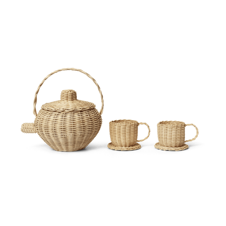 Rattan teeastiasto 3 osaa - Natural - Ferm Living