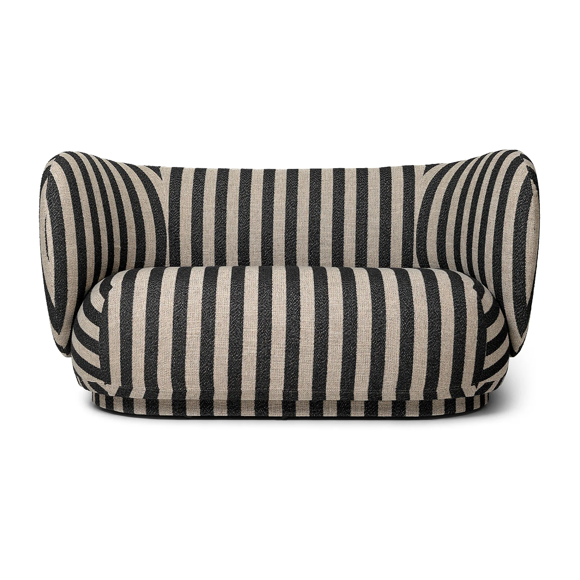Rico 2-istuttava sohva, Louisiana sand black Ferm Living