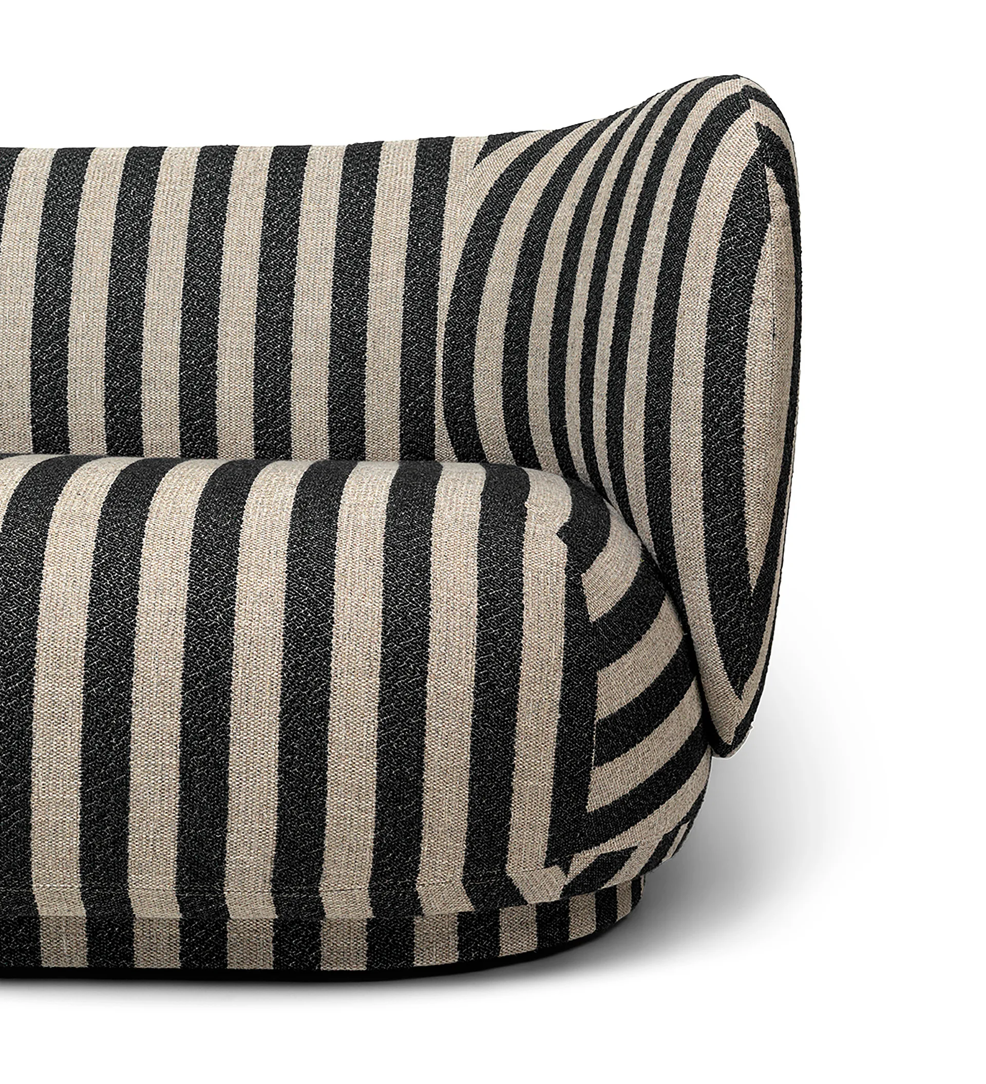 Rico 2-istuttava sohva, Louisiana sand black Ferm Living