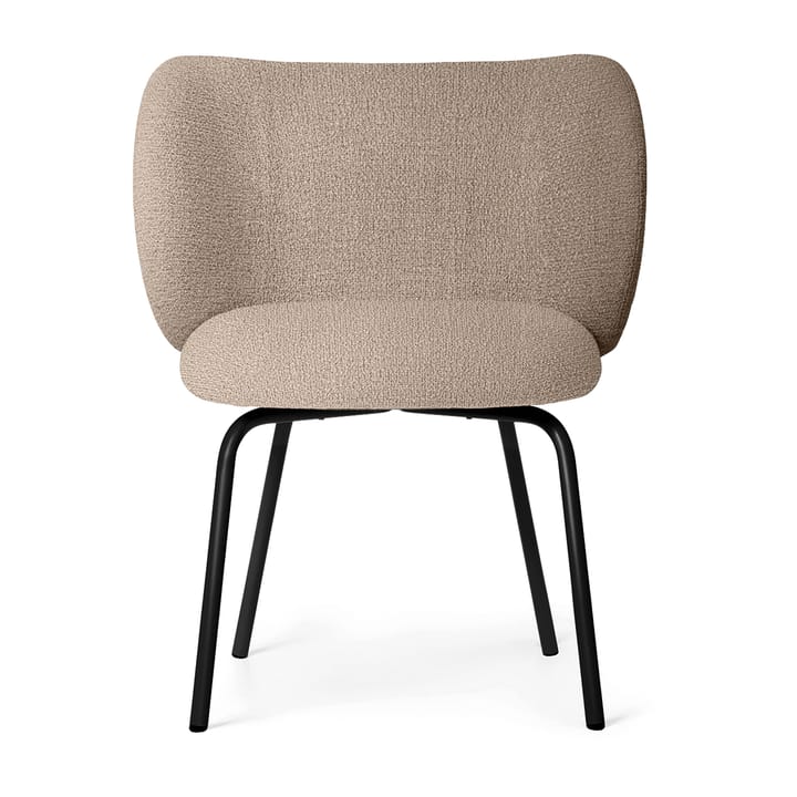 Rico dining chair bouclé - Sand-black - ferm LIVING