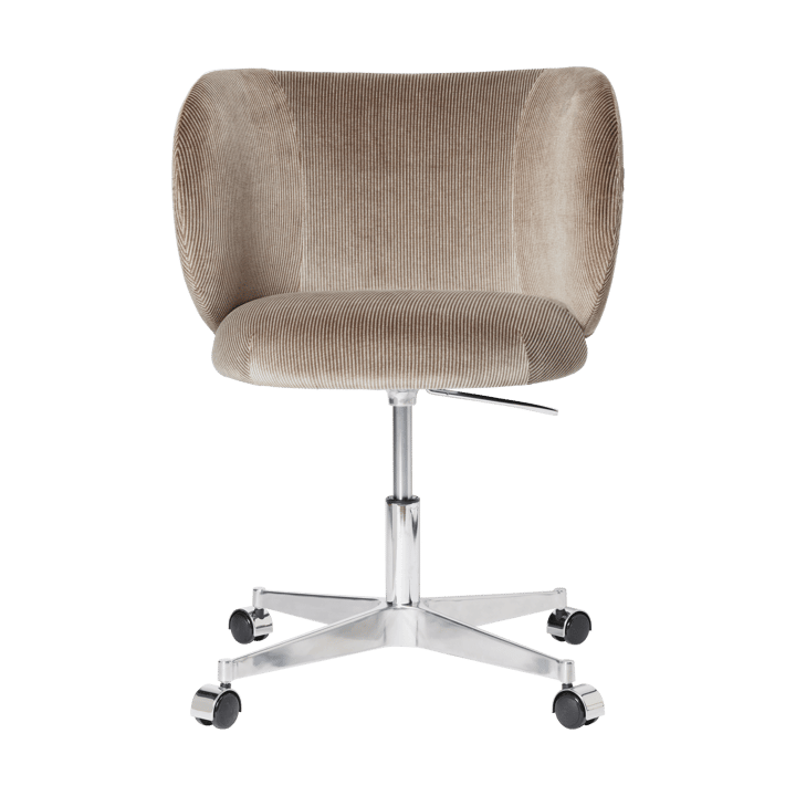 Rico dining chair ruokatuoli pyörillä Devoré Velvet - Flint Grey - Ferm Living
