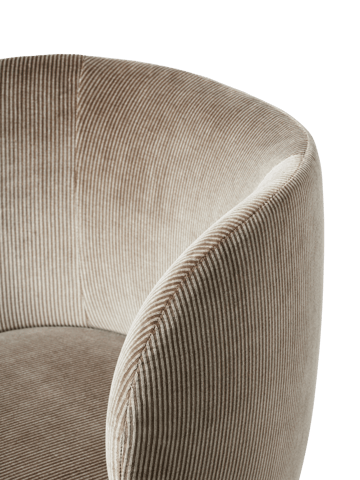 Rico dining chair ruokatuoli pyörillä Devoré Velvet - Flint Grey - Ferm Living