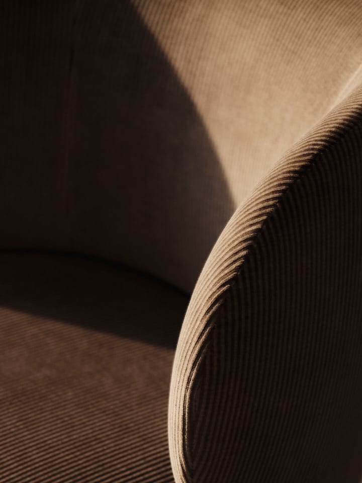 Rico dining chair ruokatuoli pyörillä Devoré Velvet, Flint Grey Ferm Living