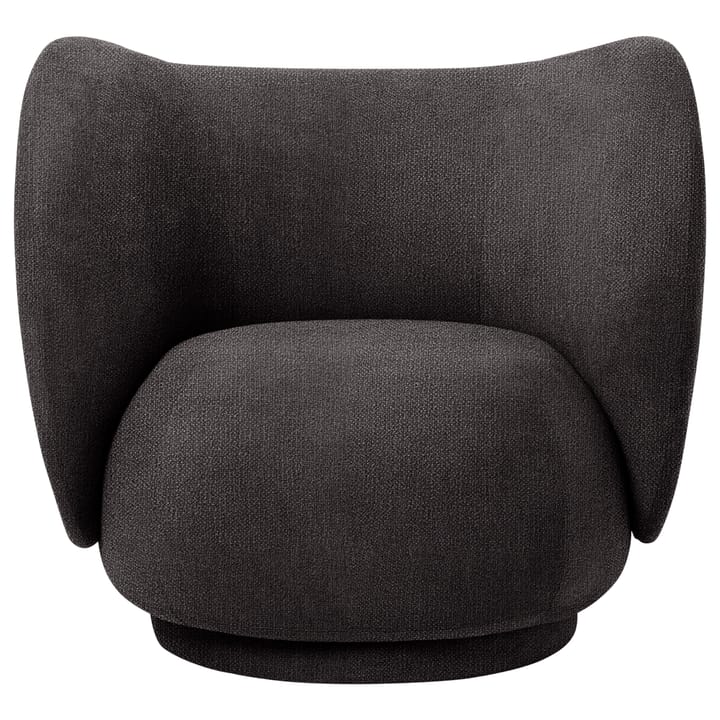 Rico lounge chair bouclé - Warm dark - ferm LIVING