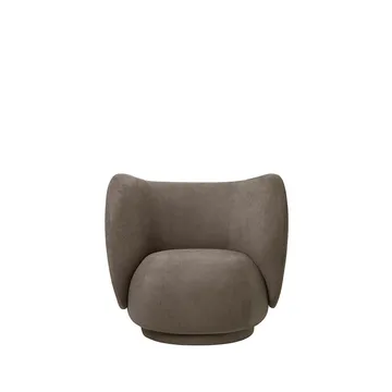 Rico lounge chair -nojatuoli - Brown, brushed - Ferm Living