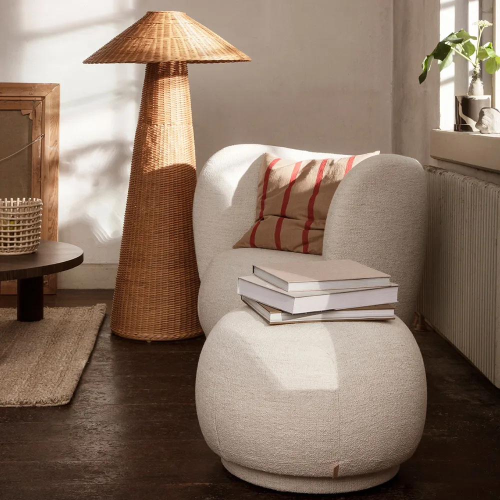 Rico lounge chair -nojatuoli, Brown, brushed Ferm Living