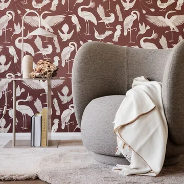 Rico lounge chair -nojatuoli - Brown, brushed - Ferm Living