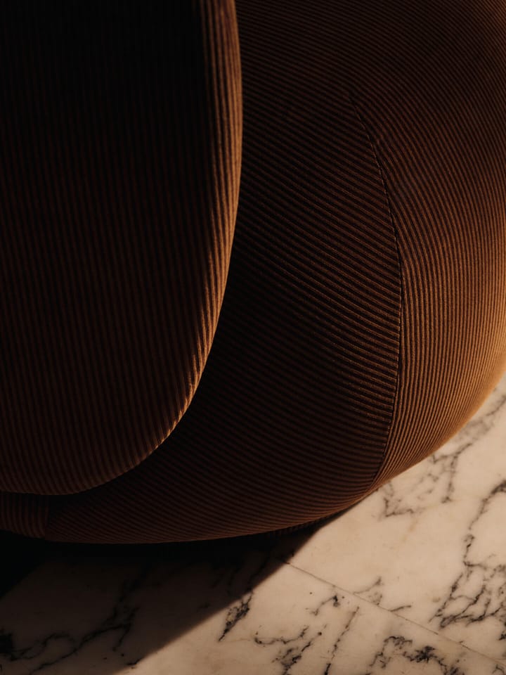 Rico lounge chair nojatuoli swivel, Devoré velvet-Rust Ferm Living