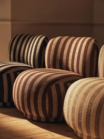 Rico lounge chair piccolo nojatuoli - Louisiana, Sand-chocolate - Ferm Living