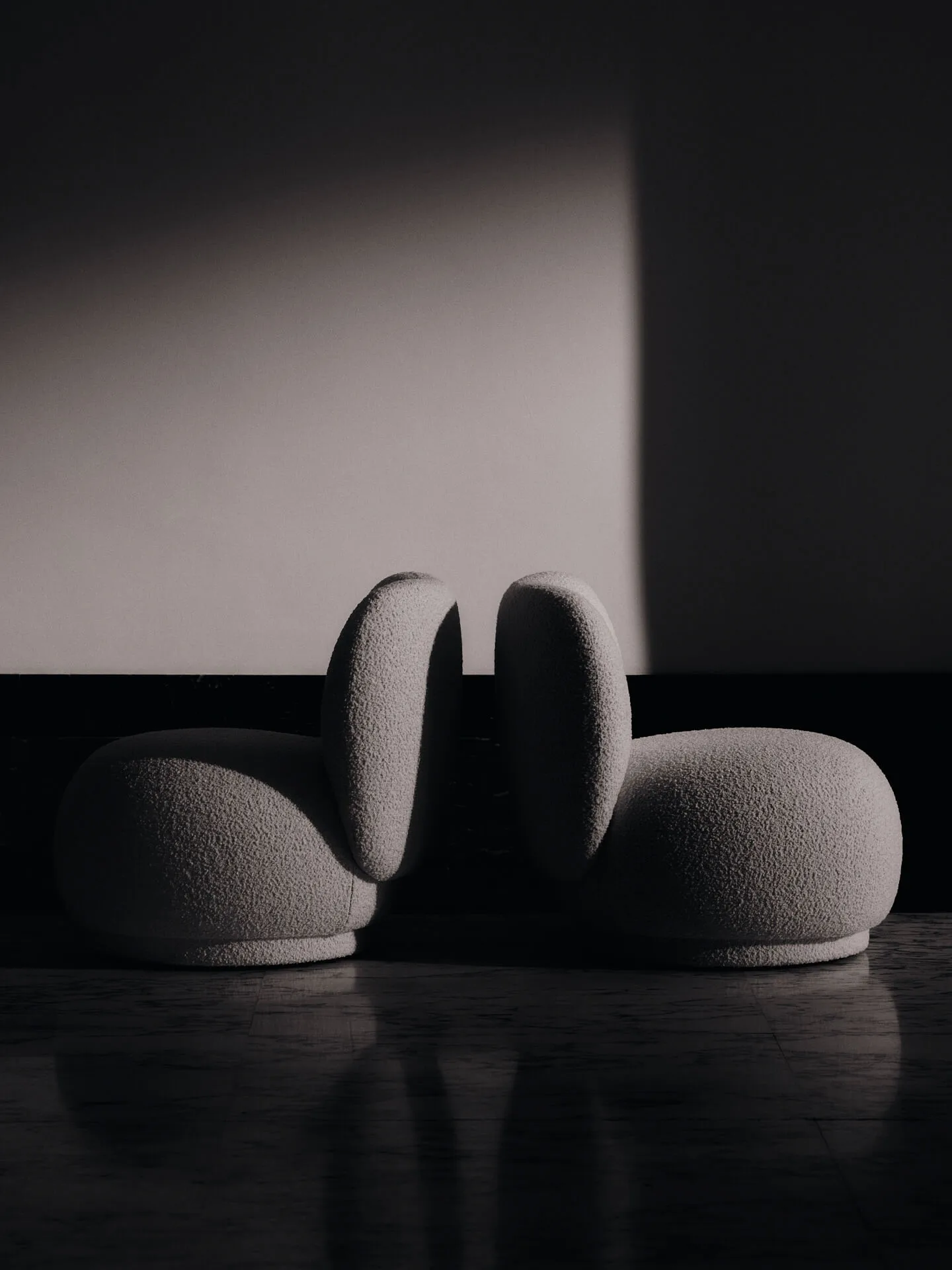 Rico lounge chair piccolo nojatuoli, Nordic Bouclé-Off-white Ferm Living