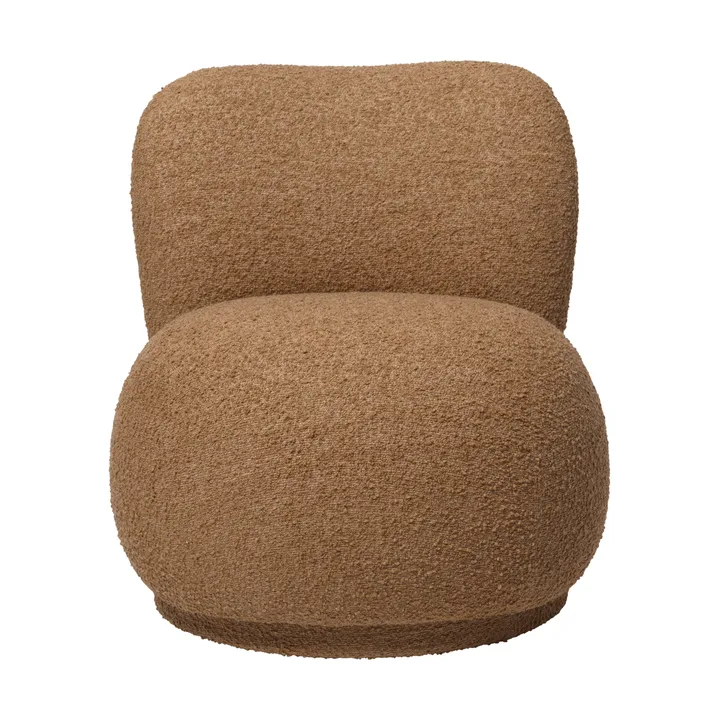Rico lounge-tuoli raw bouclé piccolo nojatuoli - Tan - Ferm Living
