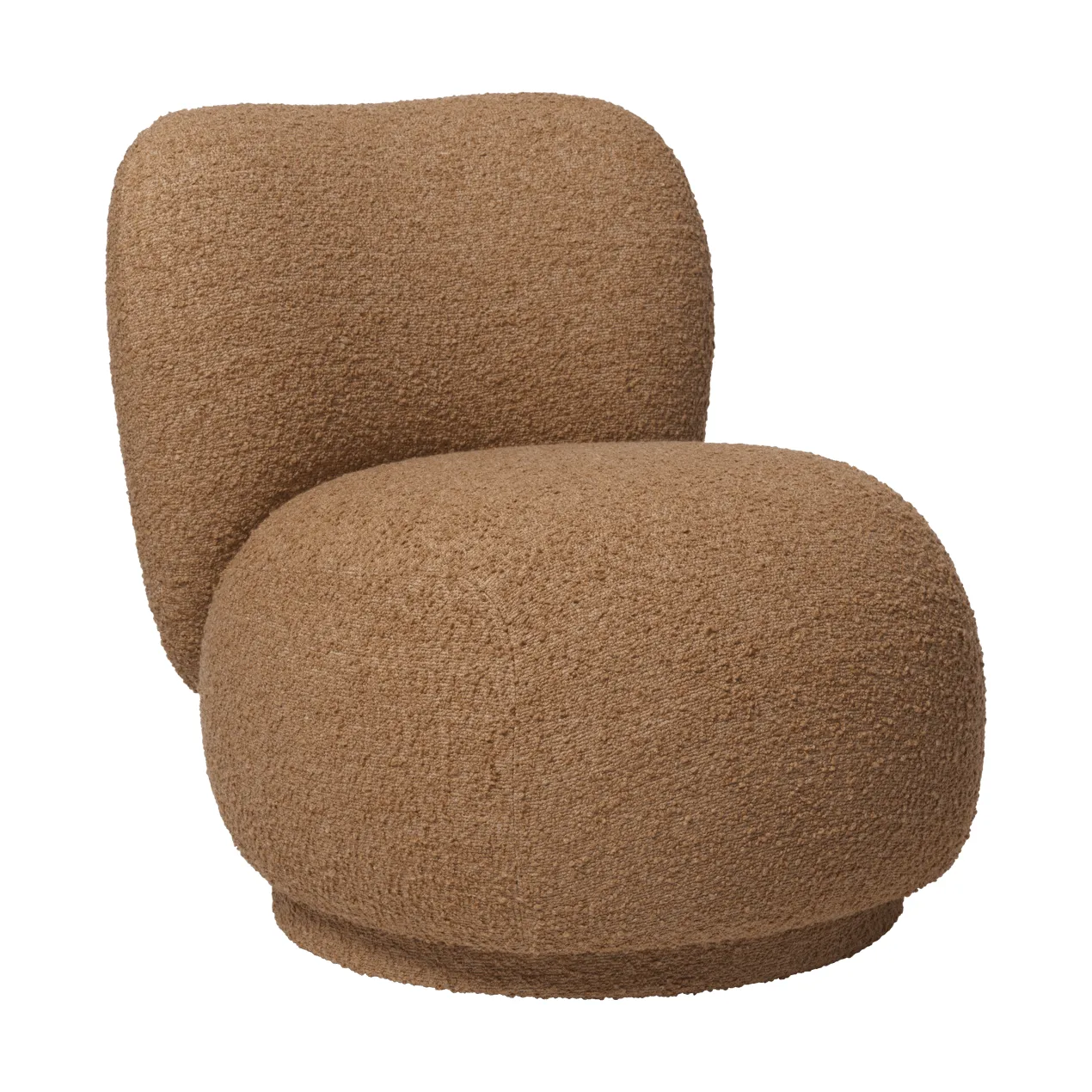 Rico lounge-tuoli raw bouclé piccolo nojatuoli, Tan Ferm Living
