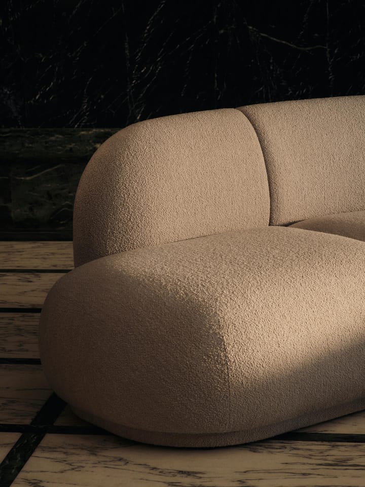 Rico open sohvamoduuli L, Soft bouclé-natural Ferm Living