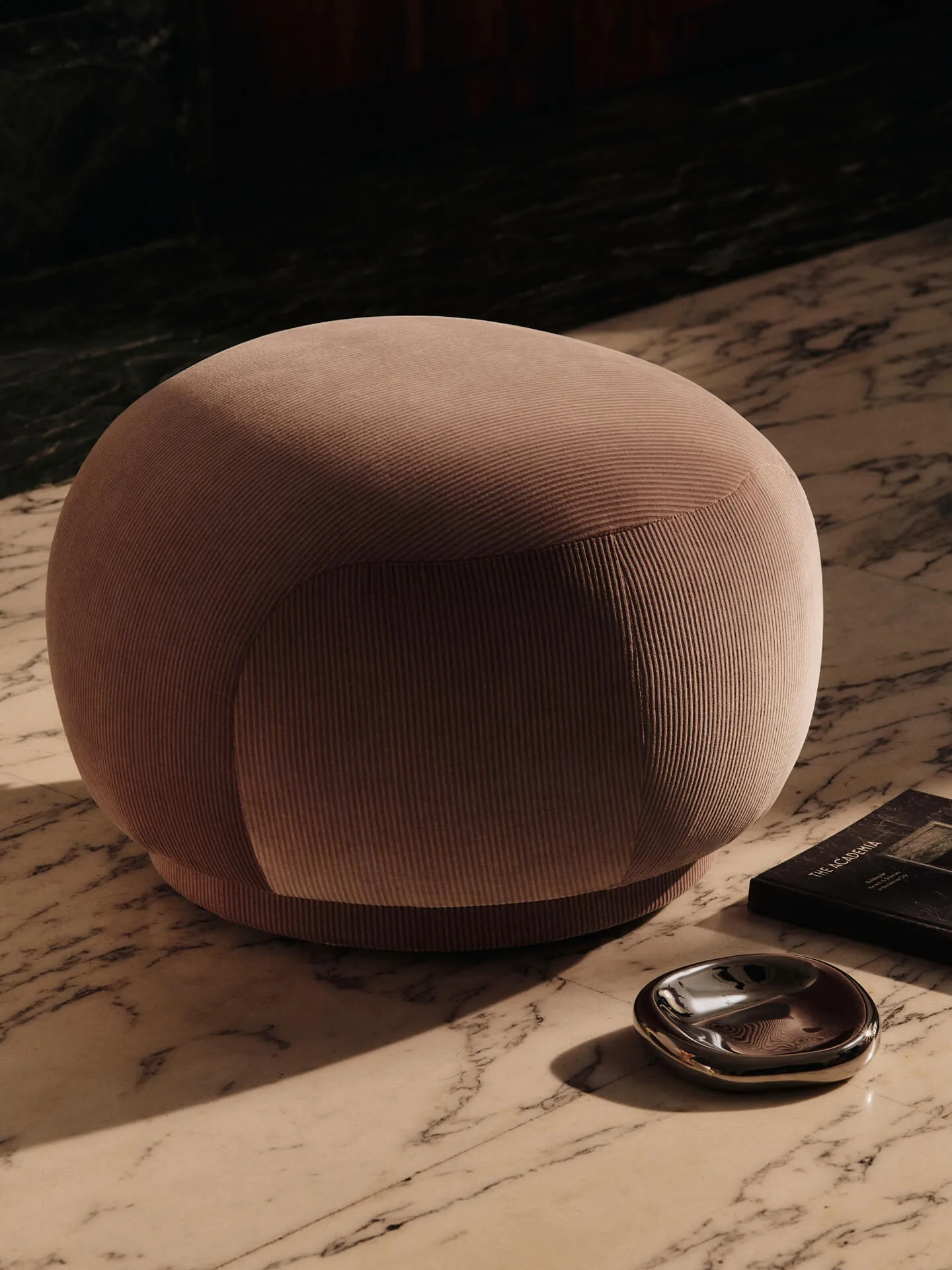 Rico pouf istuintyyny, Devoré Velvet-blush Ferm Living