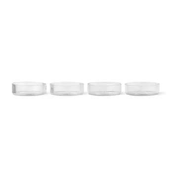 Ripple aamiaiskulho 4 kpl - clear - Ferm Living