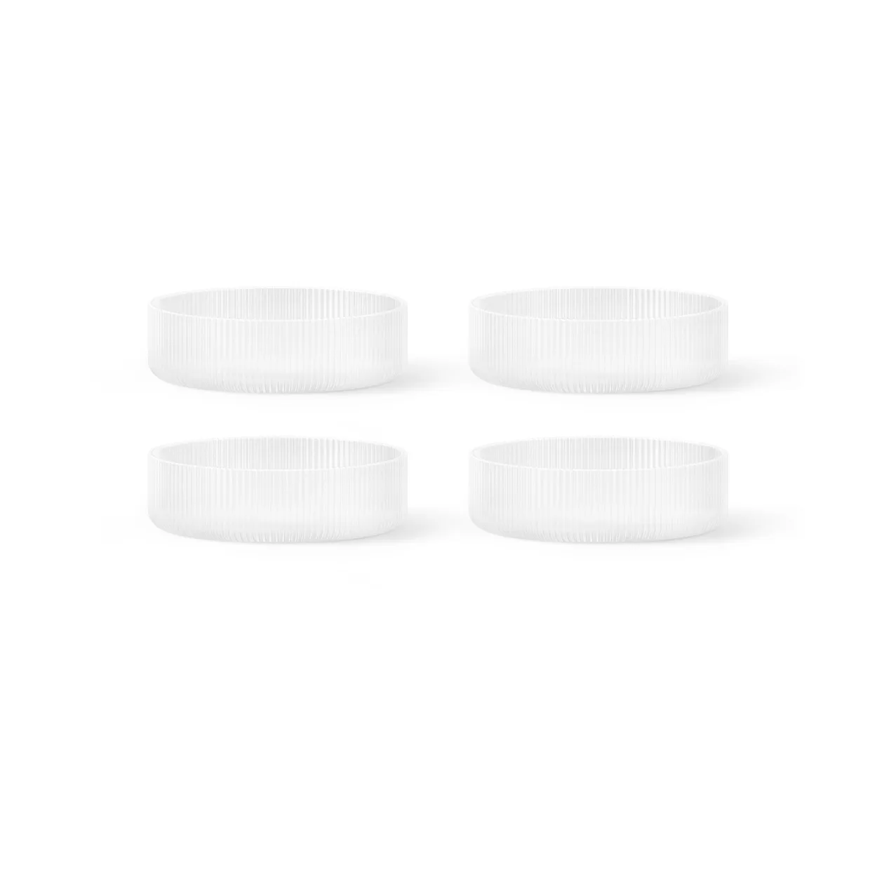 Ferm Living Ripple aamiaiskulho 4 kpl Frosted | Skandinaavinen Sisustus | Aamiaiskulhot | Valkoinen