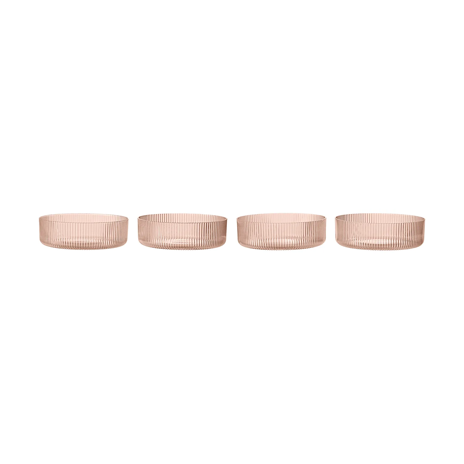 Ripple aamiaiskulho 4 kpl, Poskipuna Ferm Living