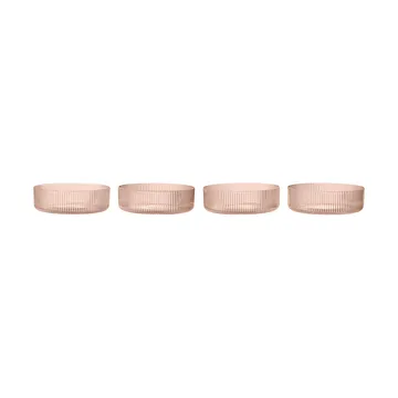 Ripple aamiaiskulho 4 kpl - Poskipuna - Ferm Living