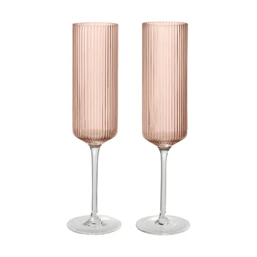 Ripple Champagne flutes samppanjalasit 15 cl 2-pack - Poskipuna - Ferm Living
