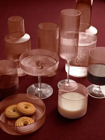 Ripple Champagne flutes samppanjalasit 15 cl 2-pack - Poskipuna - Ferm Living