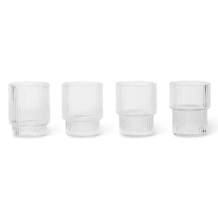 Ripple espressolasi 6 cl, 4-pakkaus - Kirkas - ferm LIVING