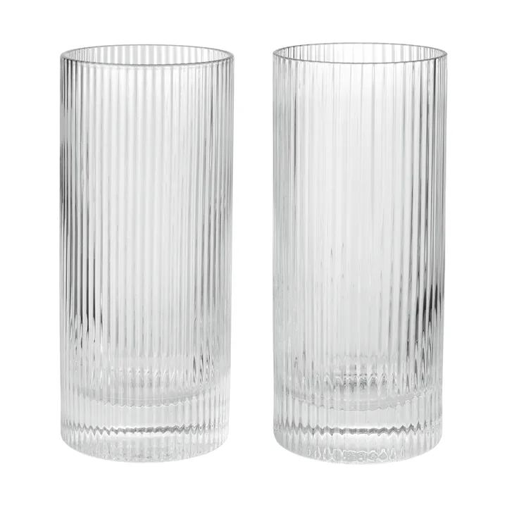 Ripple Highball-lasit 48 cl, 2-pack - Kirkas - Ferm Living