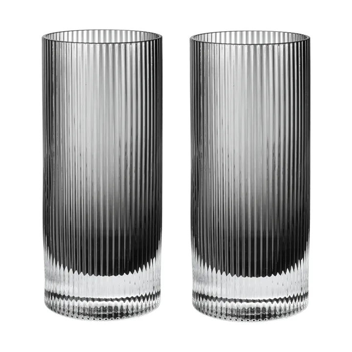 Ripple Highball-lasit 48 cl, 2-pack - Savunharmaa - Ferm Living