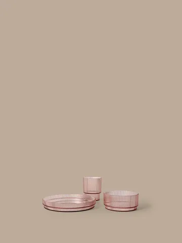 Ripple kids lastenastiasto - Blush, 3 kpl - Ferm Living