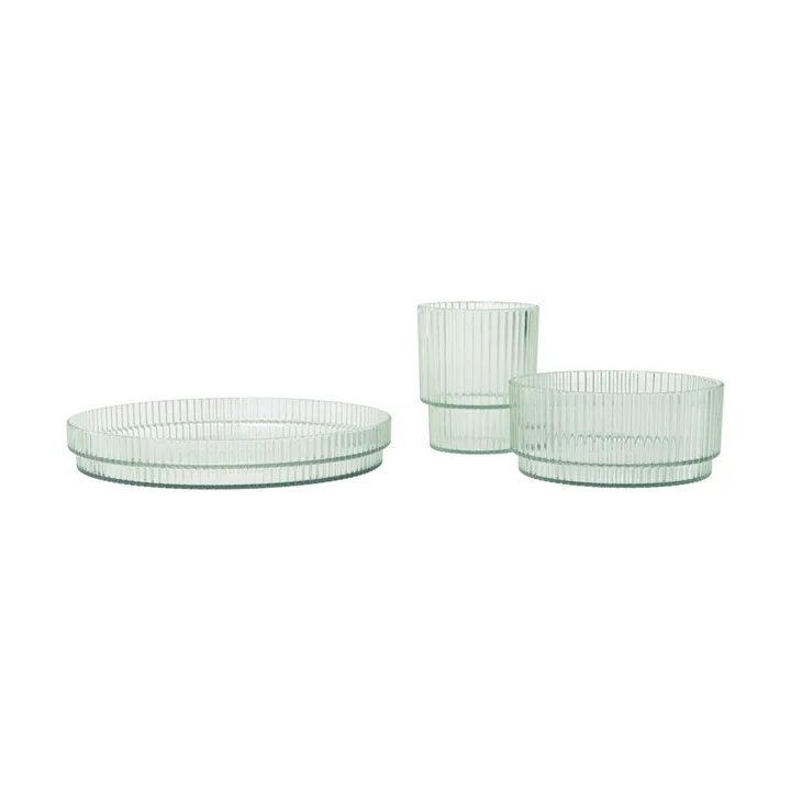 Ripple kids lastenastiasto - Tea green, 3 kpl - Ferm Living