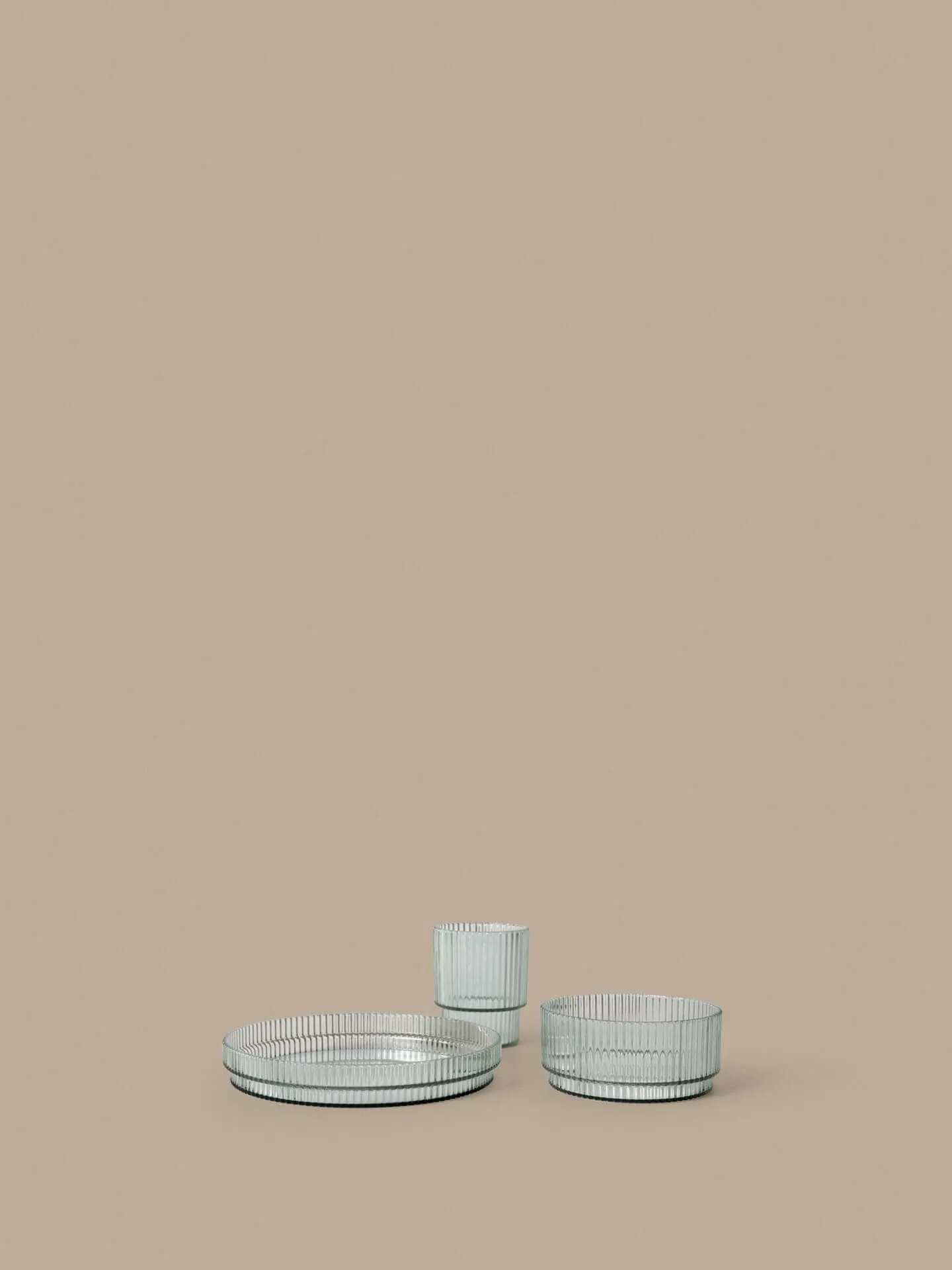 Ripple kids lastenastiasto, Tea green, 3 kpl Ferm Living