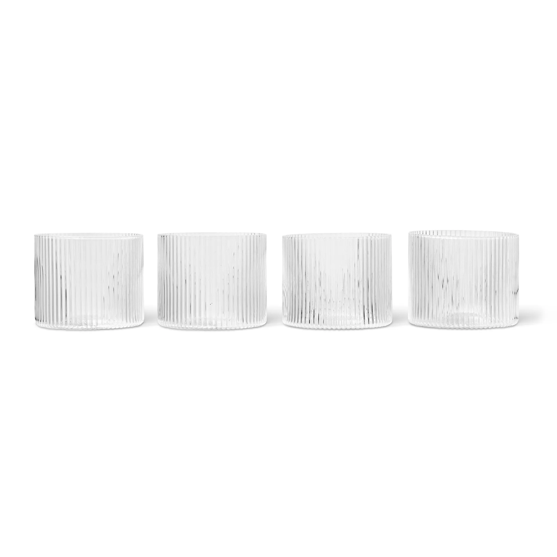 Ripple lasi matalat 4-pack, Clear Ferm Living