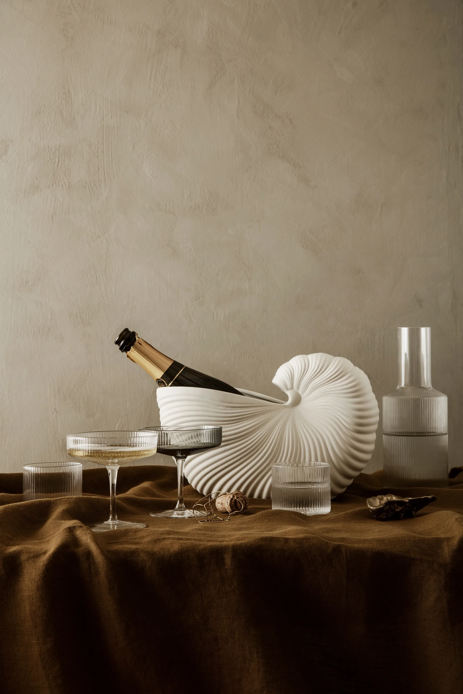 Ripple lasi matalat 4-pack, Clear Ferm Living