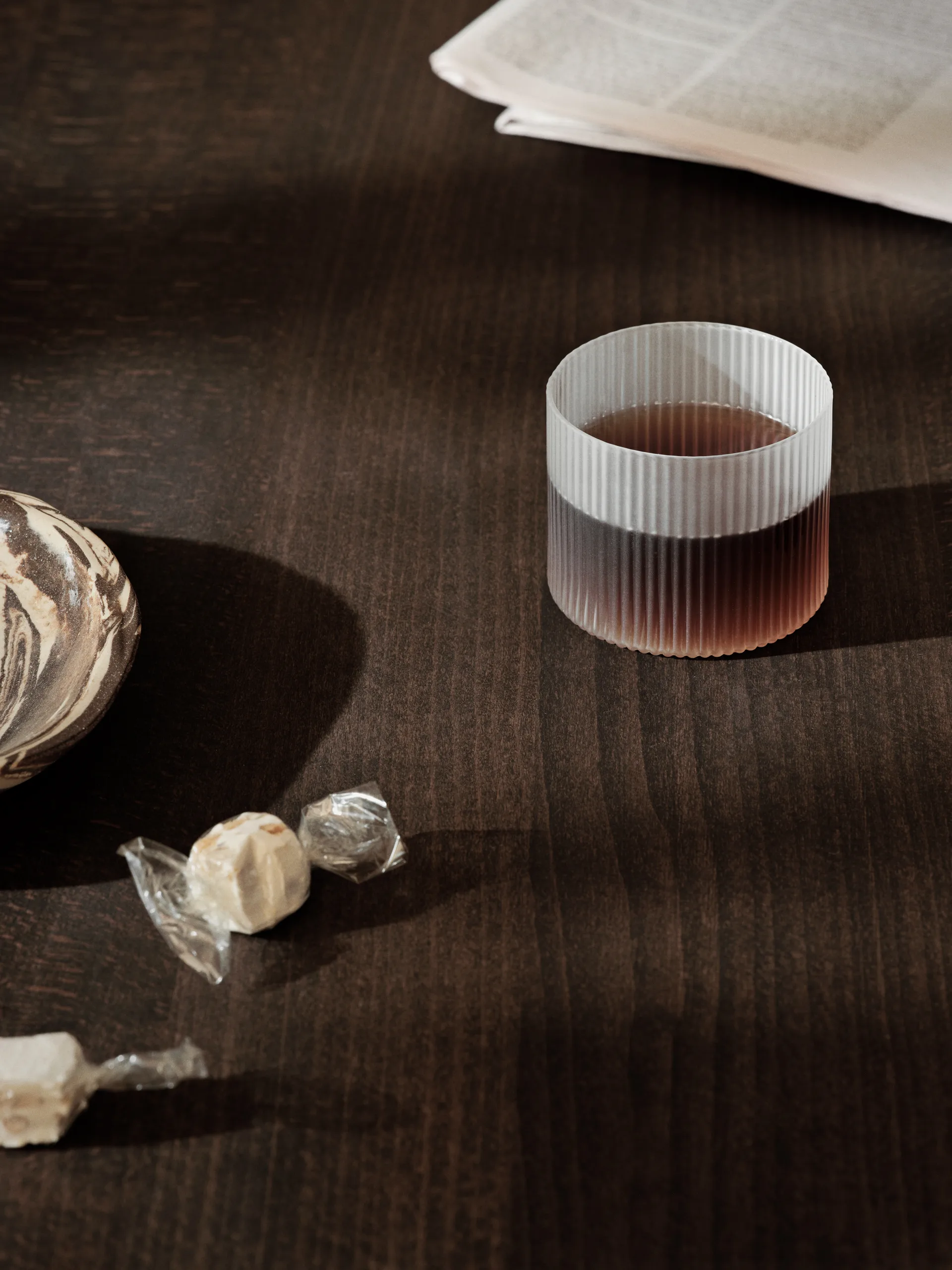 Ripple lasi matalat 4-pack, Frosted Ferm Living