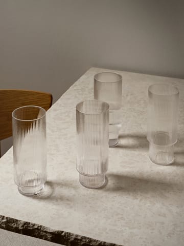 Ripple -longdrink-lasi 4/pk - kirkas - Ferm Living