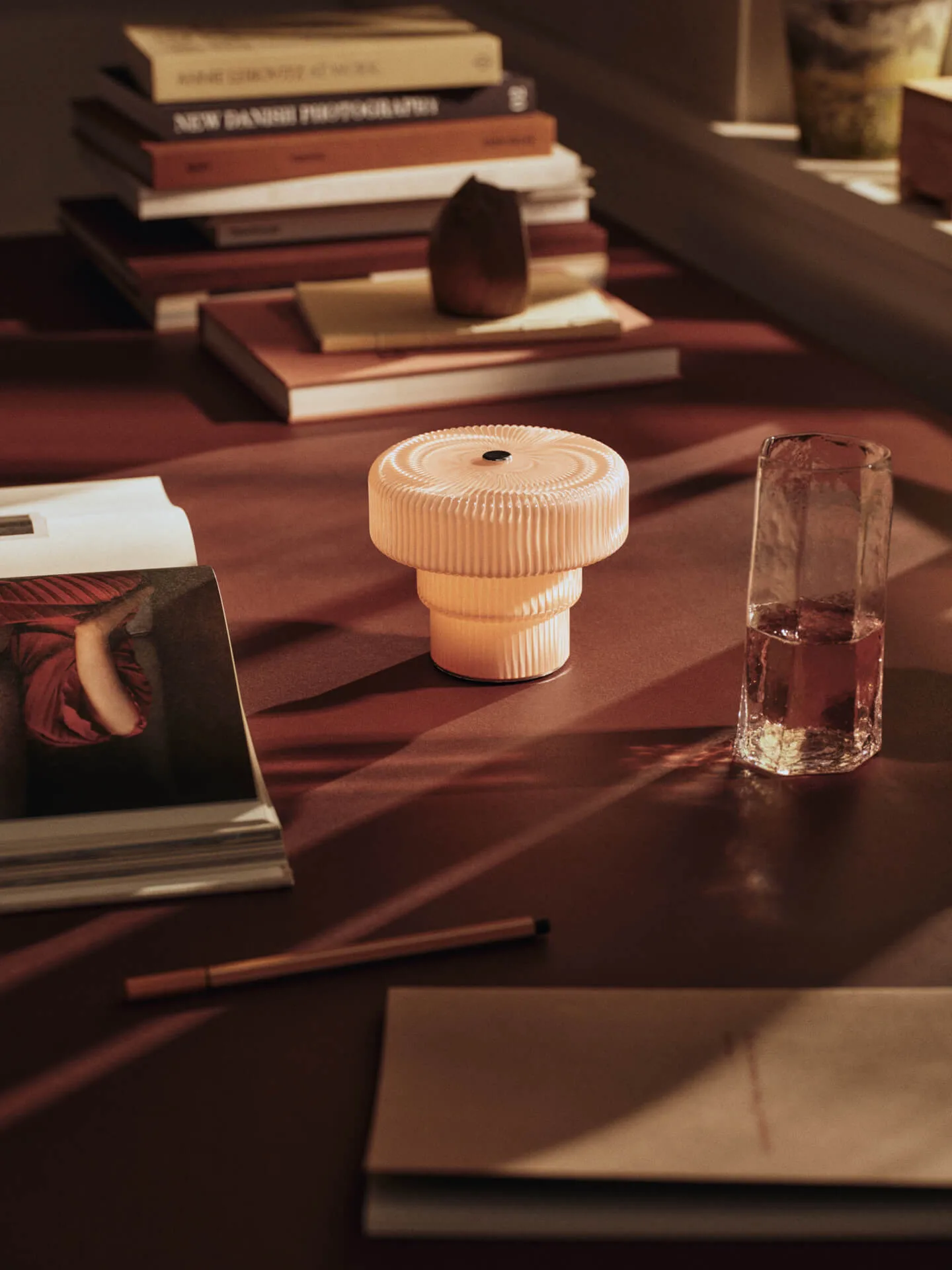 Ripple portaattilamppu, Vaalea ruusu, 10 cm Ferm Living