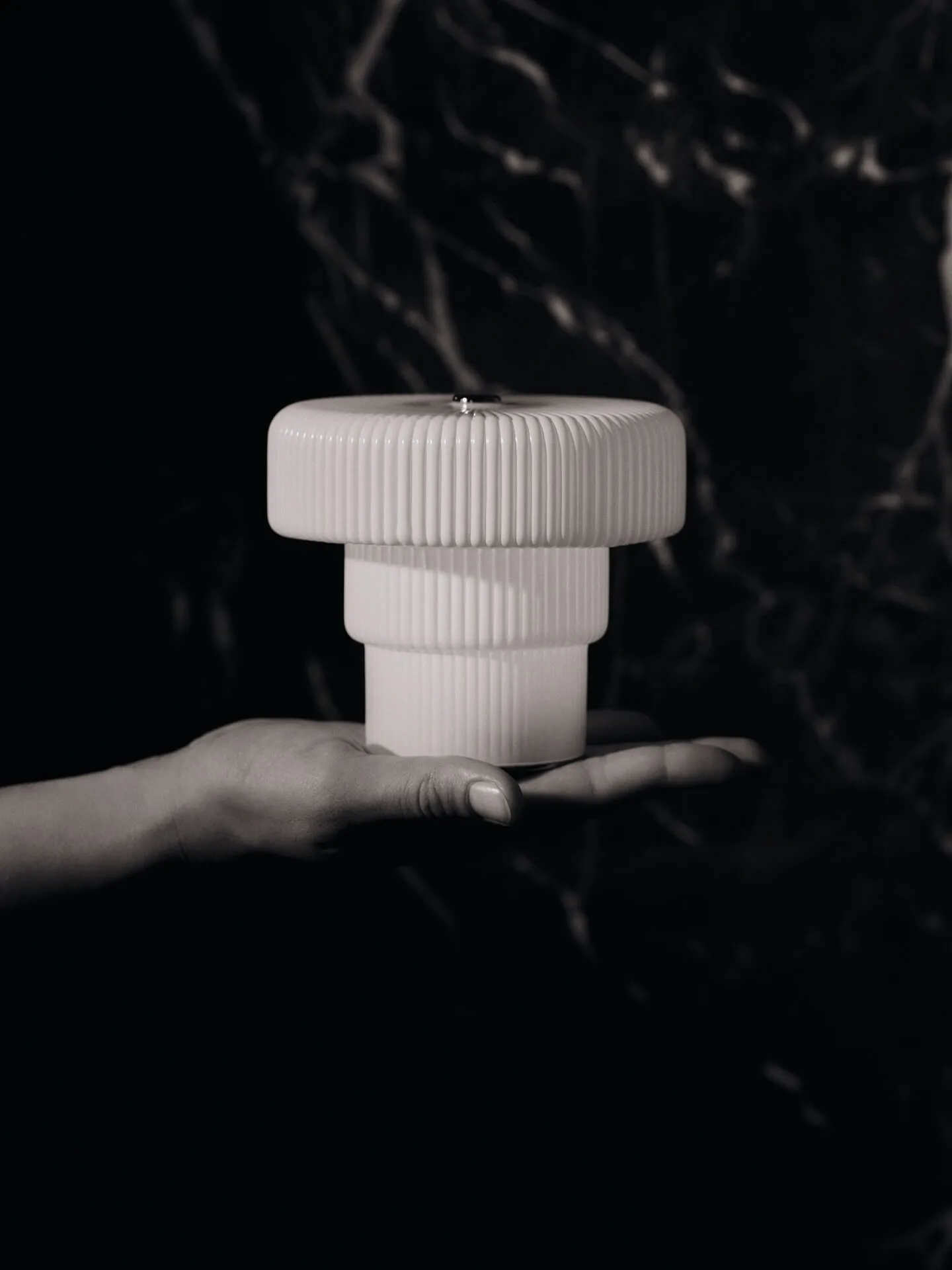 Ripple portaattilamppu, White, 10 cm Ferm Living
