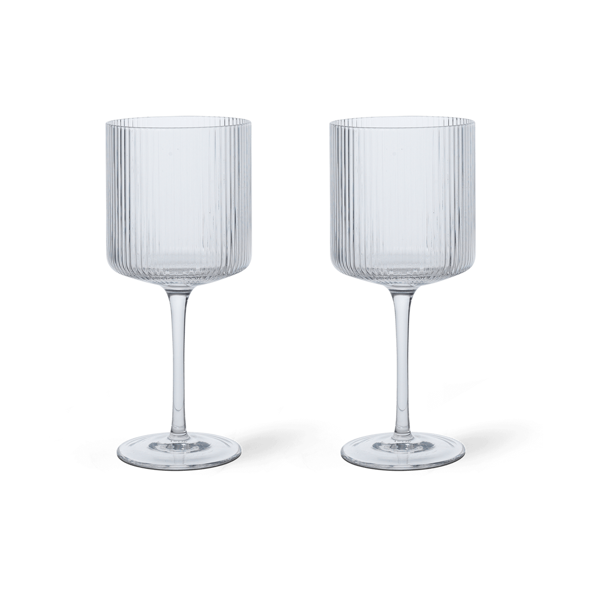 Ferm Living Ripple punaviinilasi 32,5 cl 2-pakkaus Clear