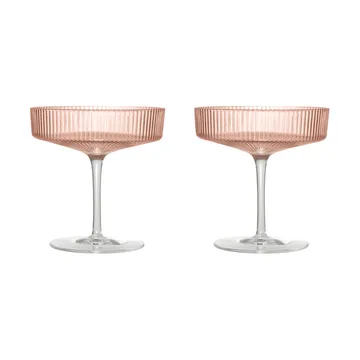 Ripple -shamppanjalasi 2/pk - Poskipuna - Ferm Living