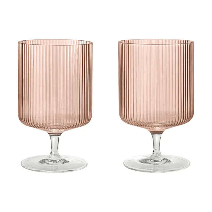 Ripple viinilasit - Poskipuna - Ferm Living