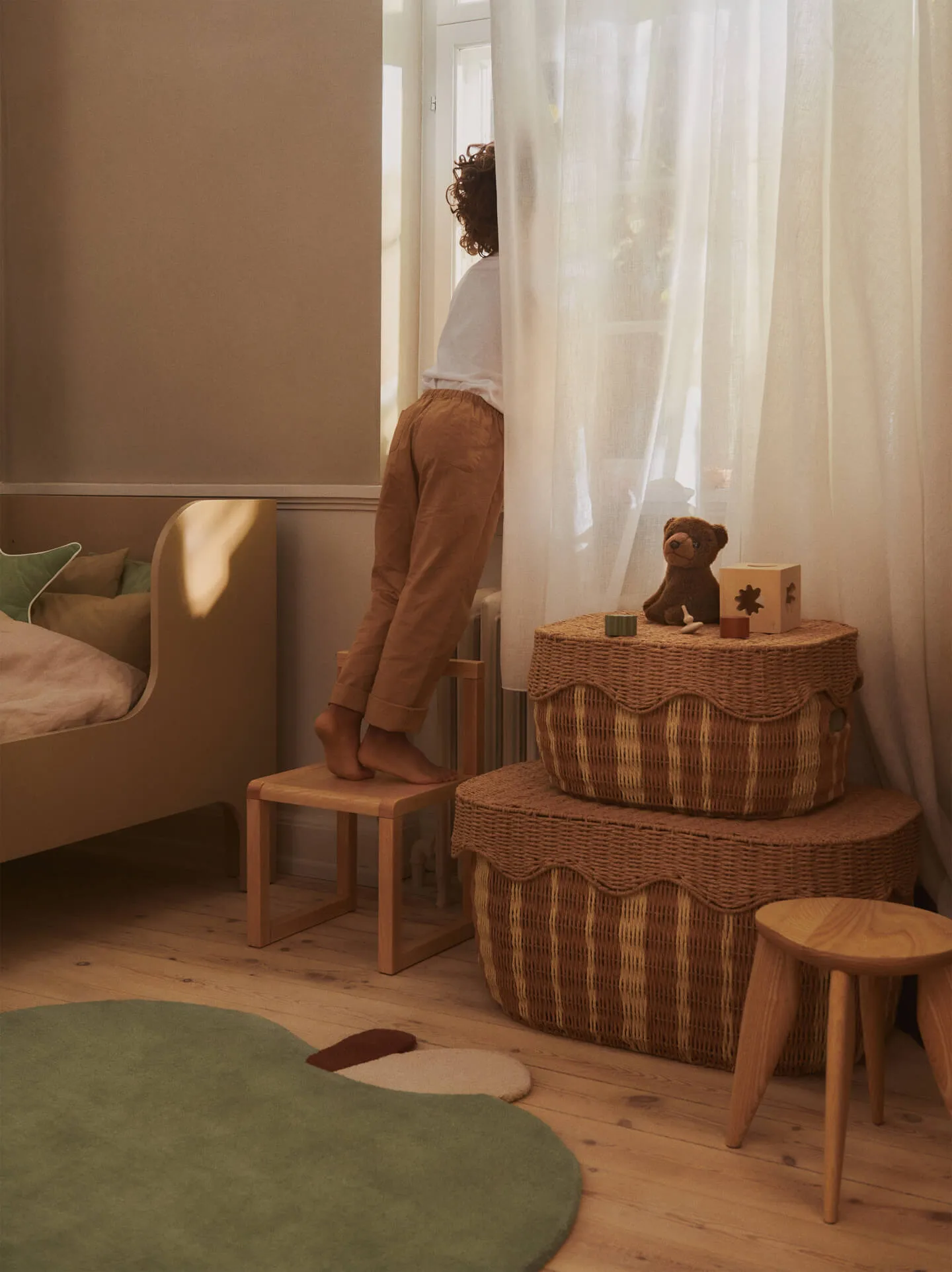 Rivan säilytyskori 2 osaa, Natural-off-white Ferm Living