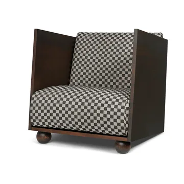 Rum Lounge Chair Check - Pimeä värjätty-hiekka-musta - Ferm Living
