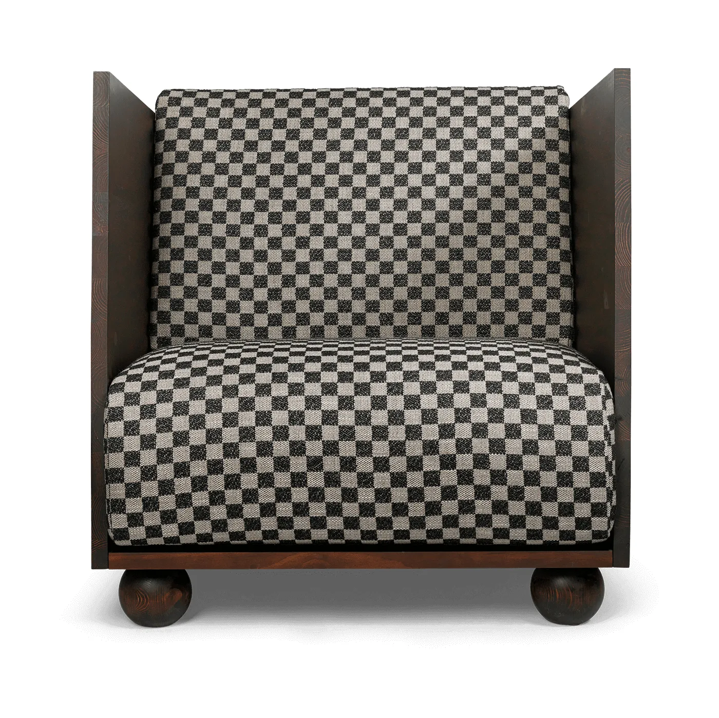 Rum Lounge Chair Check, Pimeä värjätty-hiekka-musta Ferm Living