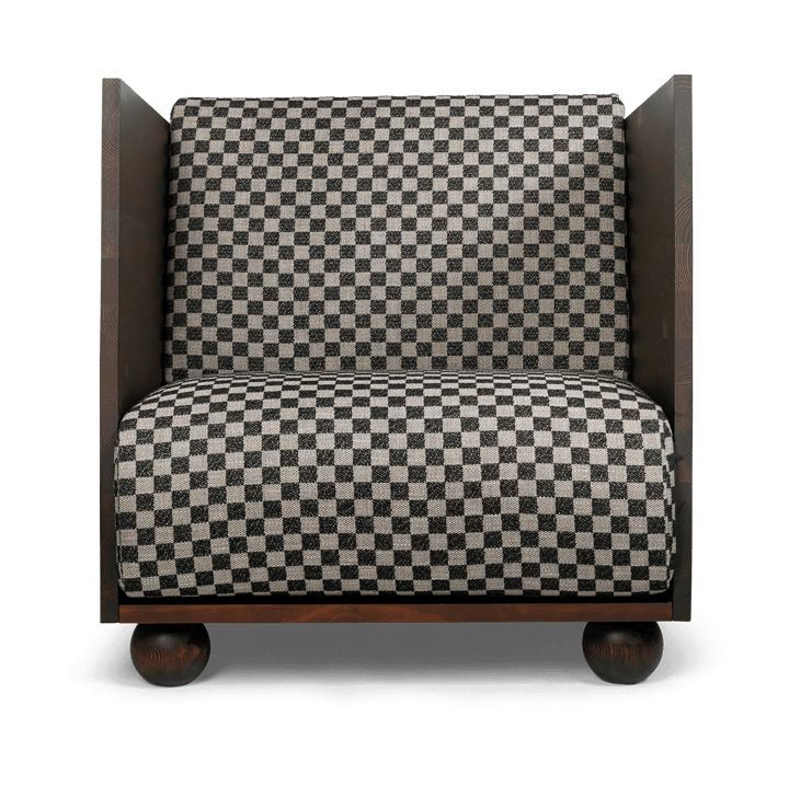 Rum Lounge Chair Check - Pimeä värjätty-hiekka-musta - ferm LIVING