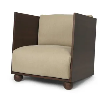 Rum loungenojatuoli rich linen - Dark stained-natural - Ferm Living