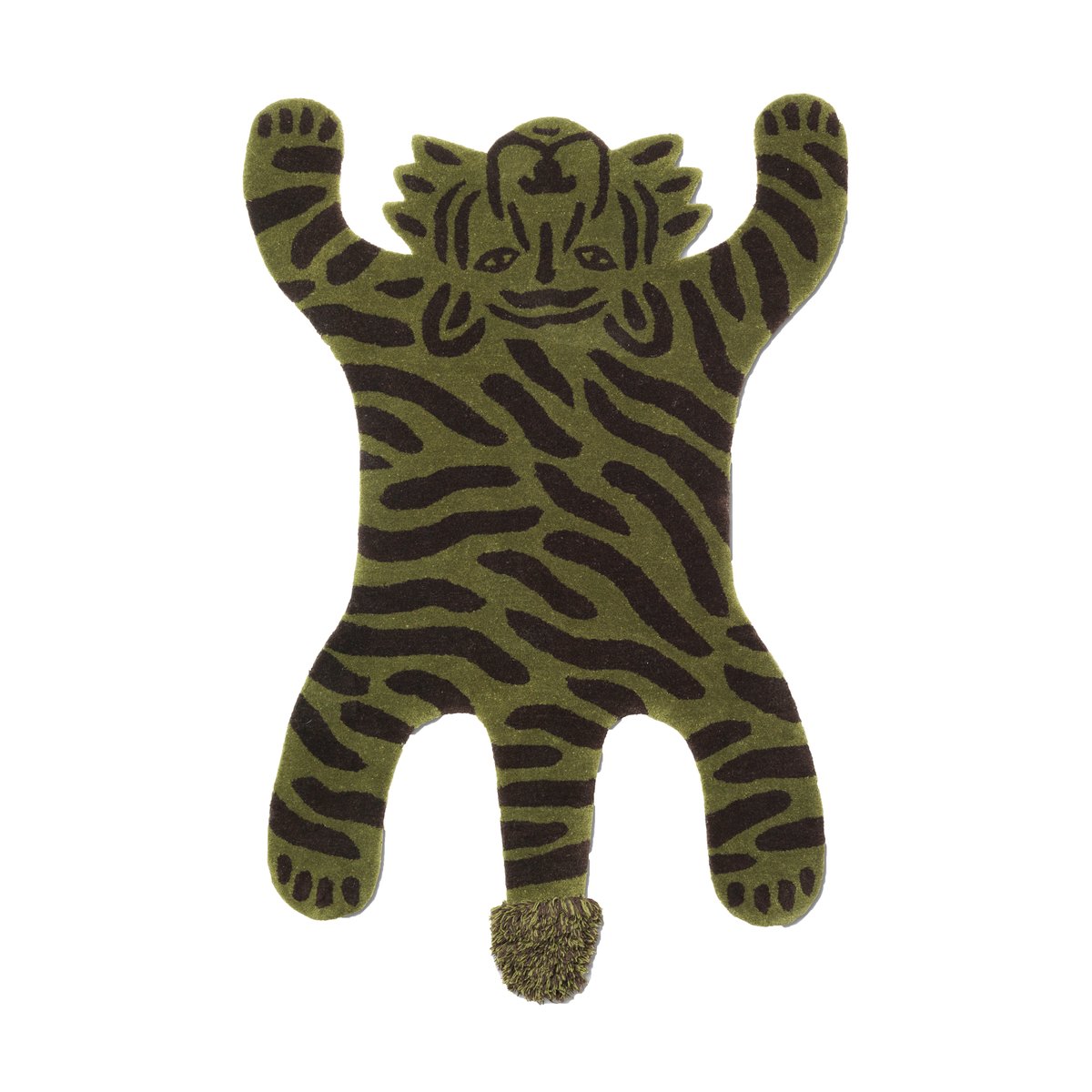 Ferm Living Safari matto tiger | Skandinaavinen Sisustus | Lasten matot | Vihreä