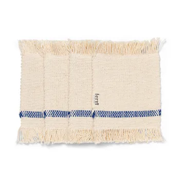 Savor lasinalunen 4-pakkaus 10 x 14 cm - Off-white/Blue - Ferm Living