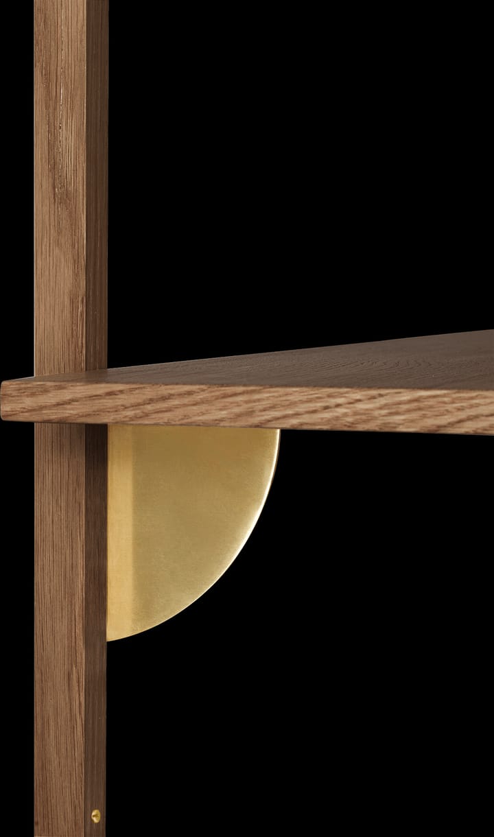 Sector hylly S/S, Smoked Oak, brass Ferm Living