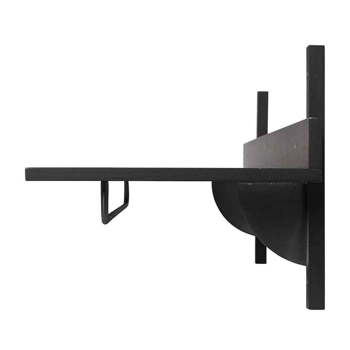 Sector hylly tangolla 37x87 cm, Musta tuhka-musta messinki Ferm Living