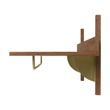 Sector hylly tangolla 37x87 cm - Smoked Oak, brass - Ferm Living